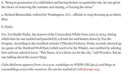 From Colin McEnroe's weekly news quiz.